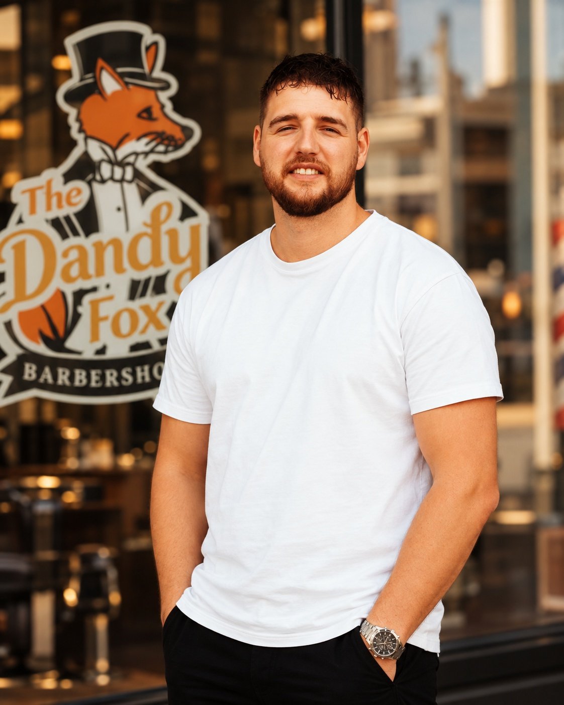Roy, eigenaar en barber van The Dandy Fox